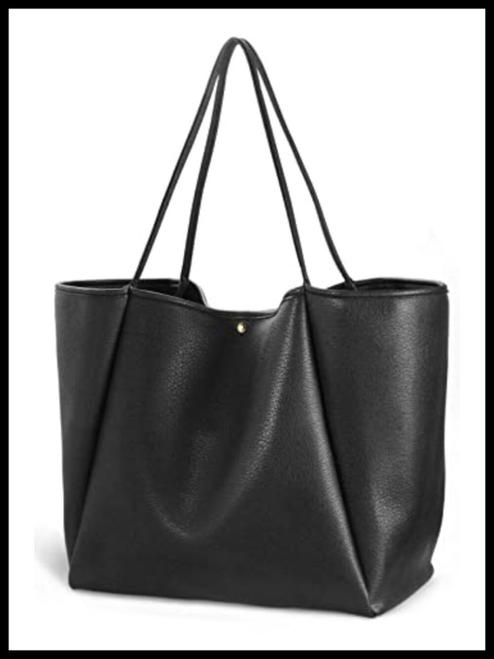 Oversize PU Leather Tote Weekender Shopper Handbag Travel Purse